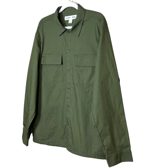 Old Navy Built-In-Flex Moisture Wicking Shirt Men’s Large Green - Picture 13 of 14